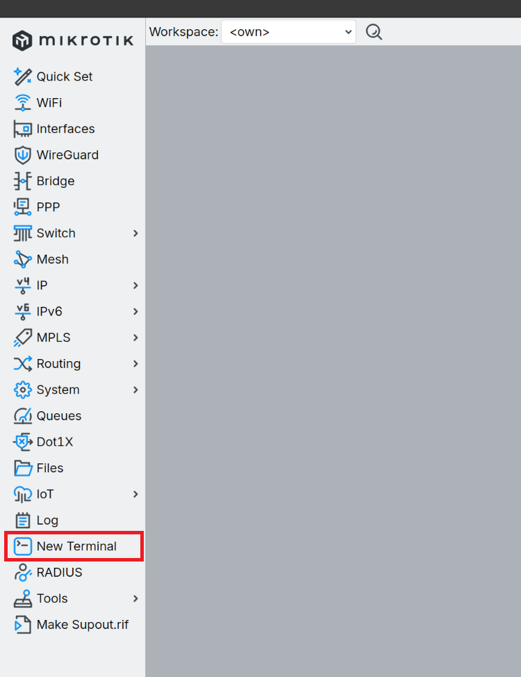 Winbox 4 Open new Terminal
