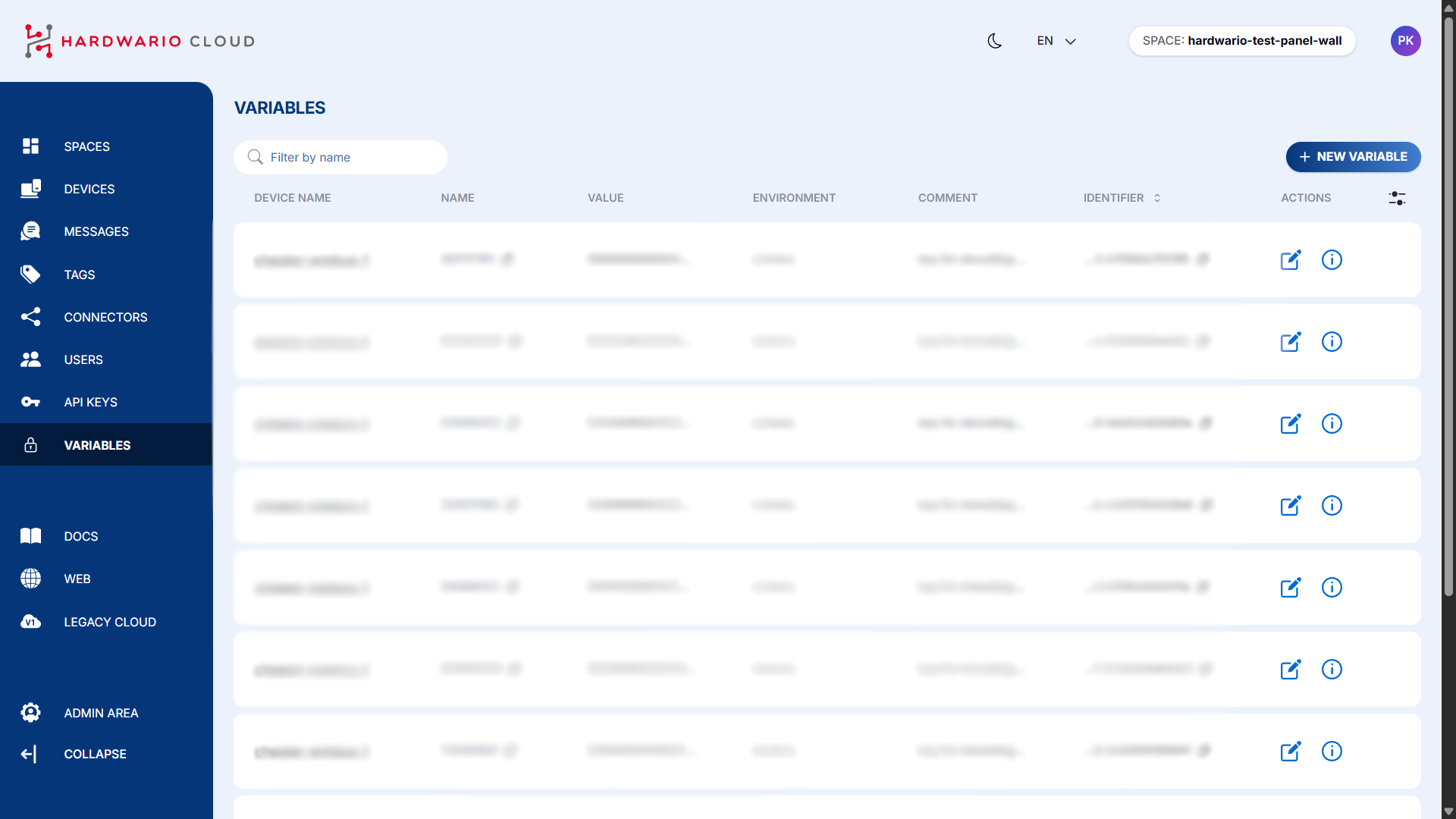 Cloud Variables
