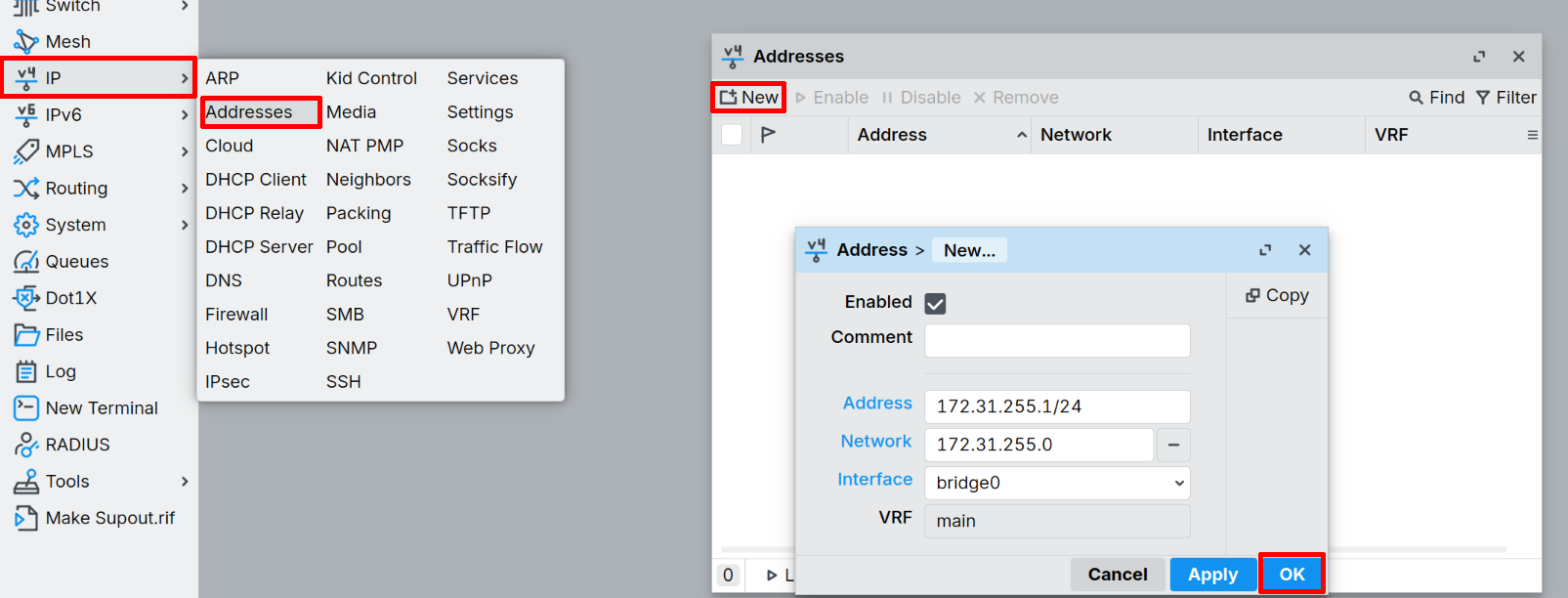 Ember ether2 add to bridge0