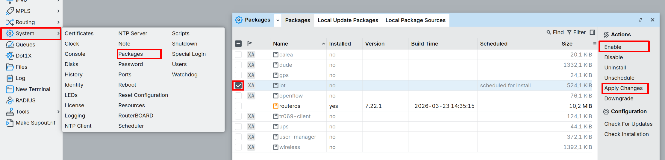 Ember IoT package install