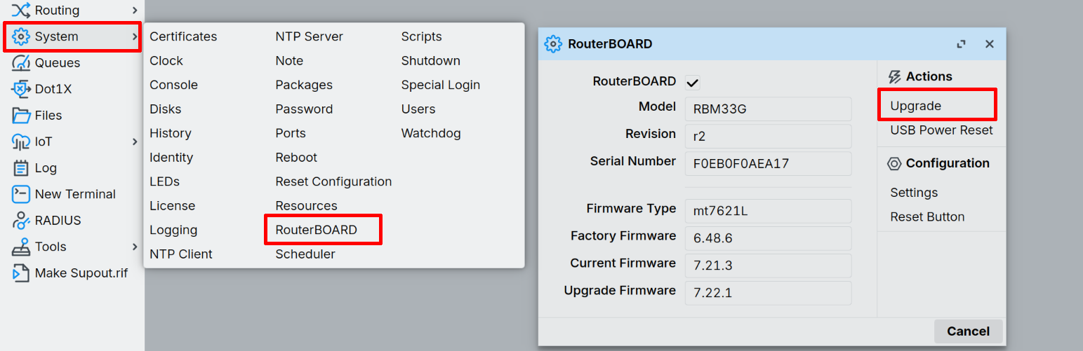 Ember RouterOS update