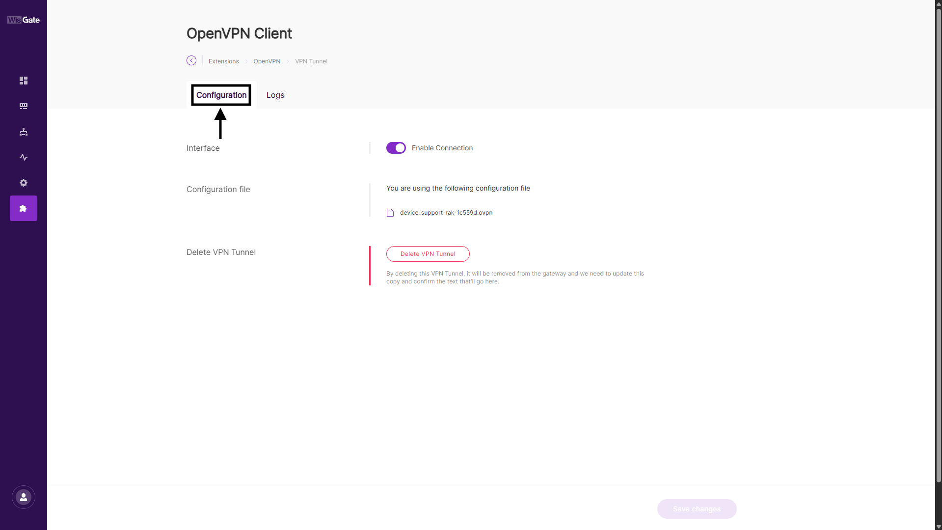 Nahrání certifikátu OpenVPN