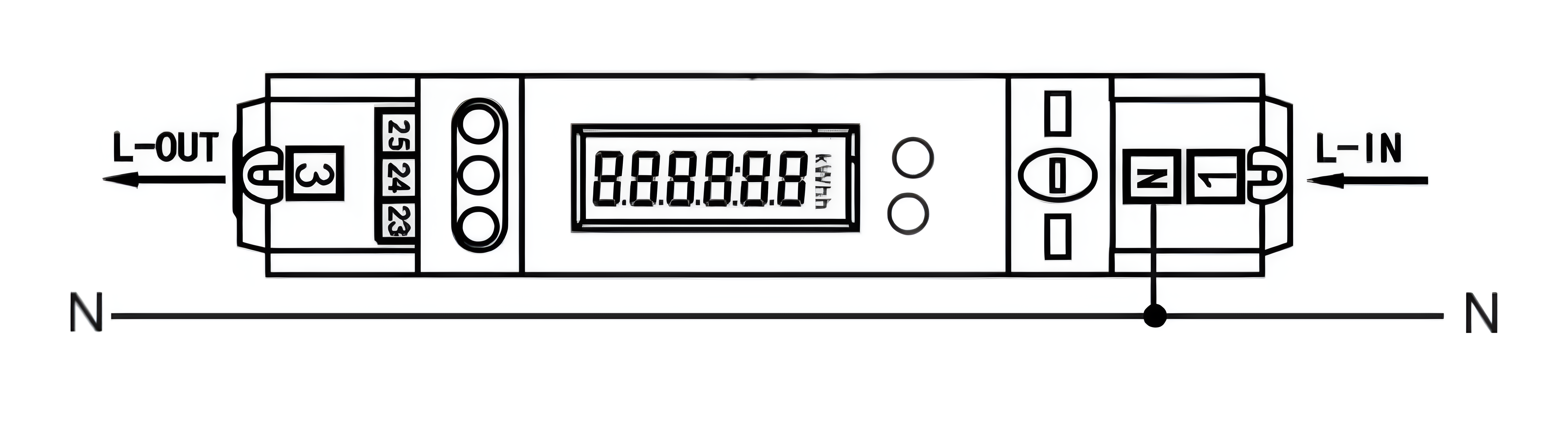 ORNO Energy Analyzer - OR-WE-504 - schéma zapojení