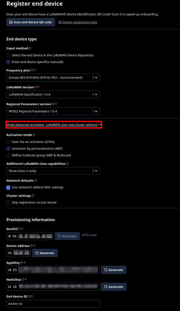 Identifikátory zařízení ABP v TTS